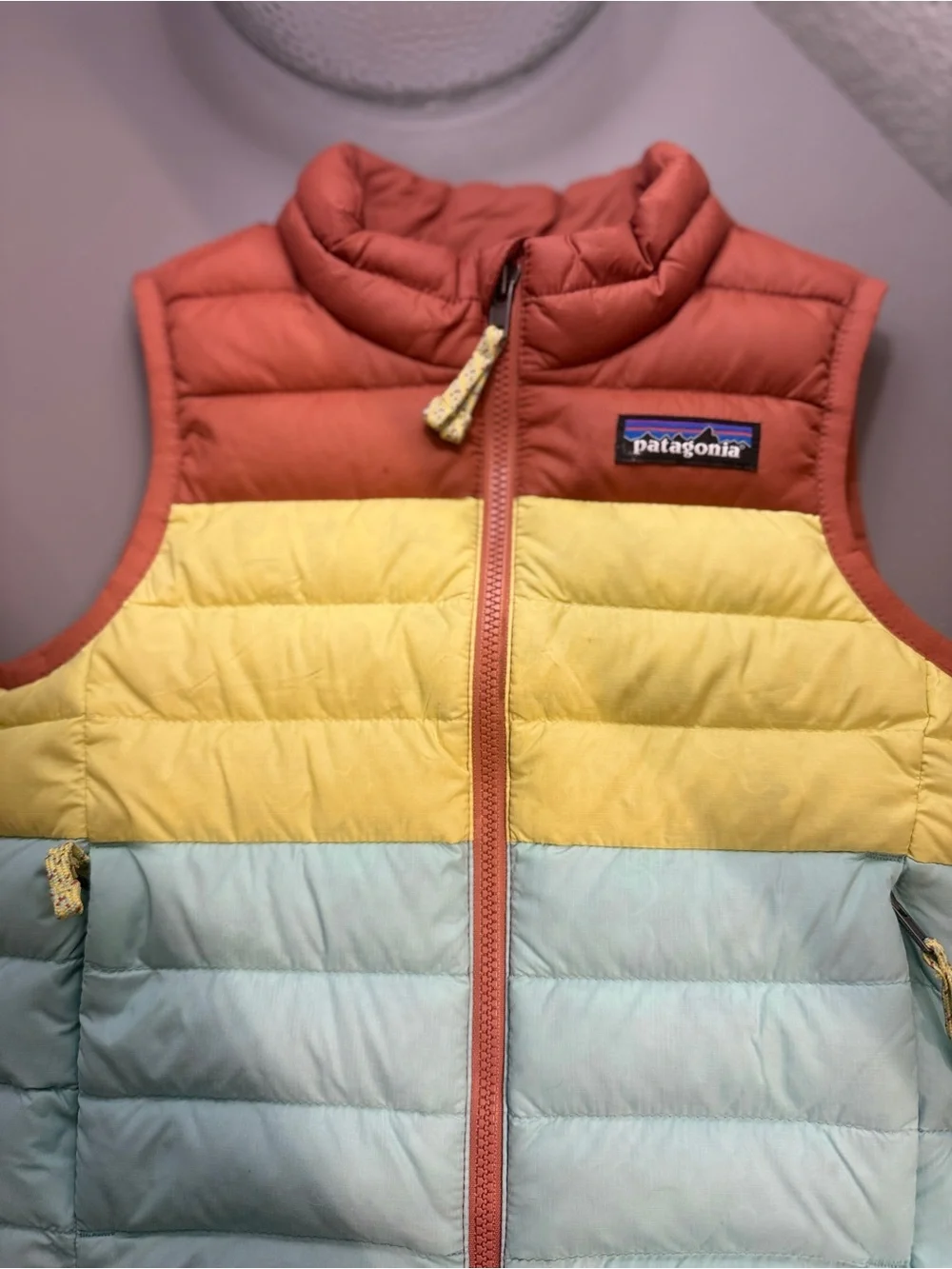 Patagonia Baby Down Sweater Vest 2T Colorblock Puffer Toddler Kids